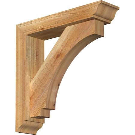 Ekena Millwork Imperial Traditional Rough Sawn Bracket w/ Offset Brace, Western Red Cedar, 4"W x 16"D x 16"H BKT0402X16X16IMP01RWR